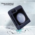 thumbnail image 2 of Elehold for Samsung Galaxy Z Flip 5 Case with Hinge Protector & Outer Screen Protector & Card Slot Holder, Slim Hard PC Shockproof Rugged Case for Samsung Galaxy Z Flip 5,Deep Blue, 2 of 6