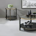 thumbnail image 3 of ACME Thistle Round End Table in Clear, Black and Champagne, 3 of 5