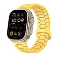 thumbnail image 3 of Magnetic Silicone Band for Apple Watch 42(Series 1/2/3)/44/45/46/49mm for Men Women, Lightweight Sport Strap for iWatch Ultra SE Series 10 9 8 7 6 5 4 3 2 1, with Security Loop, Yellow, 3 of 9