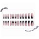 thumbnail image 3 of Uñas postizas IMRAIN largas cuadradas negras con moño, 24 piezas, 3 of 7