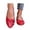 shoes 181#Red, variant on oqasdz Women Casual Shoes Slip On Low Heel Pointed Toe Ballet Shoes with Bow Design Comfort Wedding Solid Color Trendy Dressy Shoes Summer Outdoor