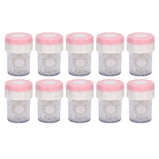 Nettoyant pour Lentilles de Contact, Lave-Lentilles de Contact Rotation 10 Pcs pour Bureau Rose