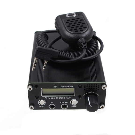 Bearachild 8 bandas 80m/60m/40m/30m/20m/17m/15m/10m Transmisor de radio bidireccional Receptor Transceptor de onda corta con micrófono Pantalla digital Teléfono y Comunicación Enchufe de EE. UU.