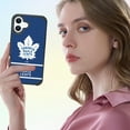 thumbnail image 4 of Apple iPhone 16 (6.1) - NHL Licensed Toronto Maple Leafs Team Logo on Jersey Textured Dual Layer Case, 4 of 5