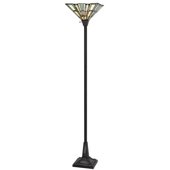 BO-3100TR-Cal Lighting-1 Light Torchiere In Art Deco Style-72 Inches Tall and 14 Inches Wide