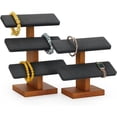 thumbnail image 4 of Watch Stand For Men Jewelry Organizer Stand Creative T-Shaped Watch Stand 2-Tier Jewelry Display Stand Watch Bracelet Necklace Holder Jewelry Storage Rack Jewelry Display Stand(A), 4 of 7