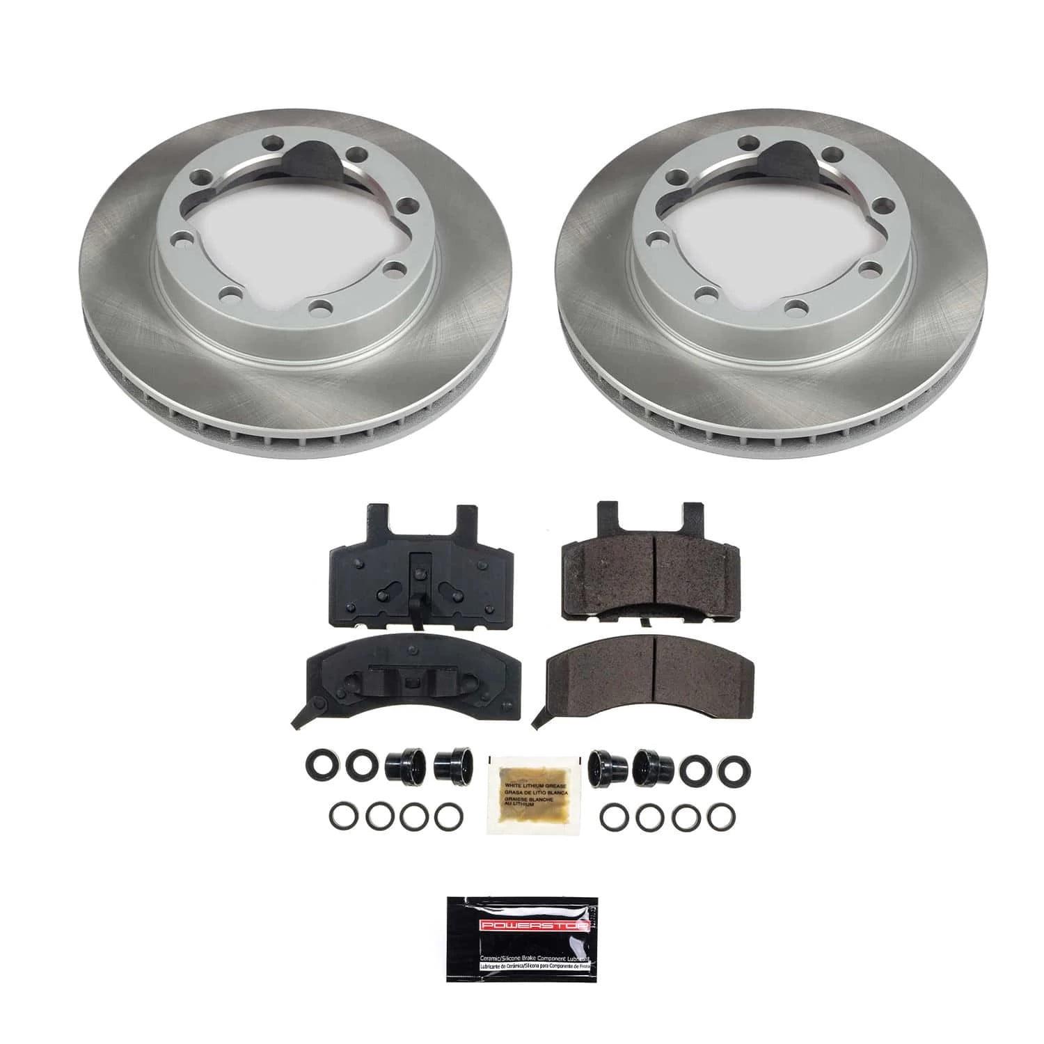 PowerStop Front Semi-Coated Rotor and Low-Dust Ceramic Brake Pad Kit SC1524