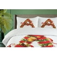 thumbnail image 4 of Ambesonne Christmas Alphabet Duvet Cover Set, A Letter Art, 2-Calking, Pearl and Olive Green, 4 of 7