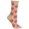 Hot Sox Womens Crabs Crew Socks, Womens Shoe Size 4-10.5, Hemp Heather