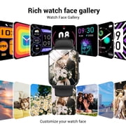 Blackview 1.91 Smartwatch for Men Womens,100+ Sports Modes/Bluetooth(Answer/Make Calls)/IP68 Waterproof,Smart Watch Fits for Android iPhone,Black