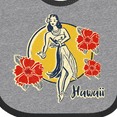 thumbnail image 4 of Inktastic Retro Hula Girl Girls Baby Bib, 4 of 4