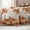 Orange Ivory, variant on Orange Pumpkin Fall Outdoor Waterproof Pillow Covers, Thanksgiving Botanical Autumn Leaf Wooden Decorative Square Throw Pillowcase Sofa Cushion Sham for Patio/Couch/Chair, 18"x18" 2 Pack