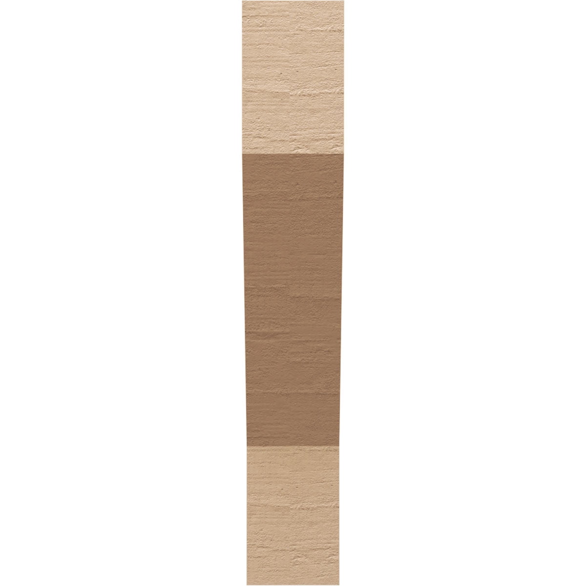 6"W x 12"D x 36"H Thin Clemmons Rough Cedar Woodgrain TimberThane Corbel, Primed Tan