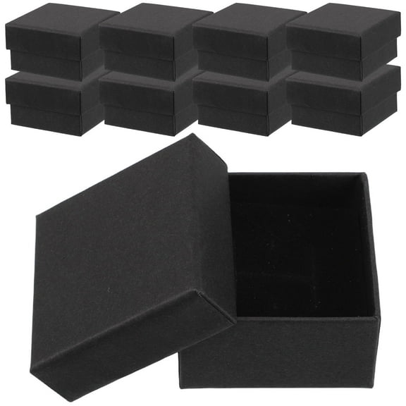 LABSERRON 10Pcs Square Necklace Jewelry Box For Women Men Birthdays Holidays Anniversaries 2.2x2.2x1.2in