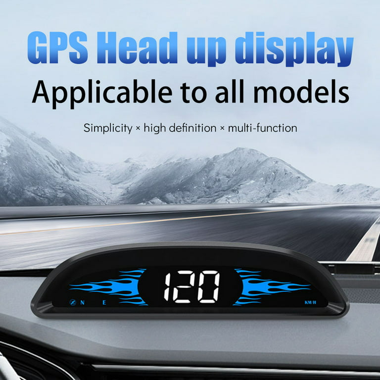 9.0 Inch Screen Car HUD Car Head-up Display Compass Multifunction GPS  Speedometer