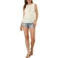 thumbnail image 2 of INSPIRE CHIC Women's Ruffle Chiffon Sleeveless Floral Top, 2 of 5