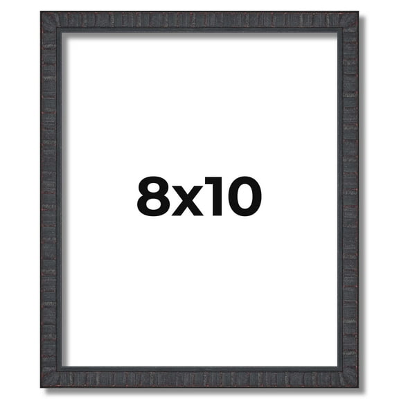 8x10 Rustic Brown Real Wood Picture Frame Width 0.75 inches | Interior Frame Depth 0.4375 inches |