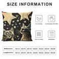 thumbnail image 5 of Inspirational Throw Pillow Cushion Cover, Cat and Dog Silhouettes with Friendship Themed Phrase and Stars Grungy Display, Decorative Square Accent Pillow Case, , Black Tan, 5 of 5