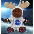 thumbnail image 5 of DolliBu Funky Sitting Brown Moose Astronaut Plush Toy - Super Soft Wild Life Astronaut Stuffed Animal Plush with Space Helmet and NASA Astronaut Suit, Spaceman Doll Decor for Girls and Boys - 11 Inch, 5 of 8