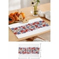 thumbnail image 6 of 4th Of July Placemats Set of 6,Washable Woven Burlap Cloth Fabric Placemat for Square/Rectangle/Round/Oval Dining Table,Easy Clean Place Mats for Toddlers,Kids White Red Blue Stripes Stars Flag Flower, 6 of 6