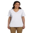 thumbnail image 1 of Hanes T-Shirt Col en V Coupe Décontractée pour Femmes ComfortSoft, Style 5780, 1 of 1