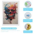 thumbnail image 3 of Diamond Art Kits for Adults, Abstract Colorful Skull ArtDiamond Painting Kits for Beginners, Frameless Round 5D Full Drill Diamonds Art Gem Art Crafts Home Decor Gifts, 3 of 8