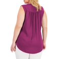 thumbnail image 2 of Camiseta sin mangas Eytino para mujer, talla grande, verano, cuello en V, 4 veces, violeta, 2 of 6