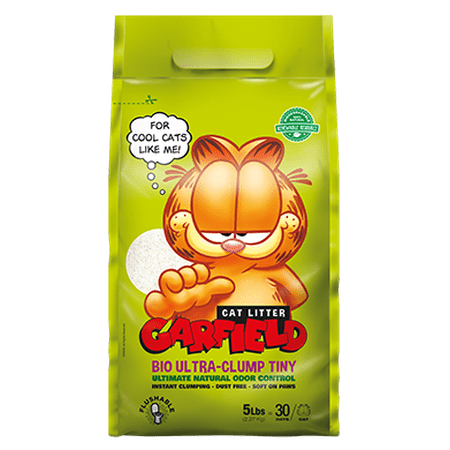 Garfield Ultra-Clump Multi Cats Tiny Grains Biodegradable Flushable Cat Litter, (Best Biodegradable Cat Litter)