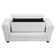 thumbnail image 4 of Patiojoy Kids Sofa Upholstered Lounge Children Couch Ottoman w/ Armrest White, 4 of 10