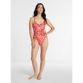 thumbnail image 2 of Time and Tru Women's and Women's Plus Knot Front and Keyhole One Piece Swimsuit, Sizes XS-3X, 2 of 5