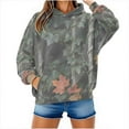 thumbnail image 6 of lulshou Unisex Hoodies Camouflage Leaf Print Hoodie Men & Women's Fleece-Lined Long Sleeve Sweatshirt with Front Pocket, Cozy Pullover for Outdoor, Camouflage, M, 6 of 8