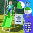 thumbnail image 4 of Sportspower Super Saucer Metal Swing Set with Basketball Hoop, Saucer Swing, Sling Swing, 5-ft Slide with Lifetime Warranty, & Bonus Anchor Kit, 4 of 7