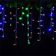 thumbnail image 3 of Cortina de luces LED con forma de carámbano para decoración navideña 2024/2025 para exteriores, caída de 0,4/0,5/0,6 m, luces navideñas para el hogar, Año Nuevo 2025, 3 of 5