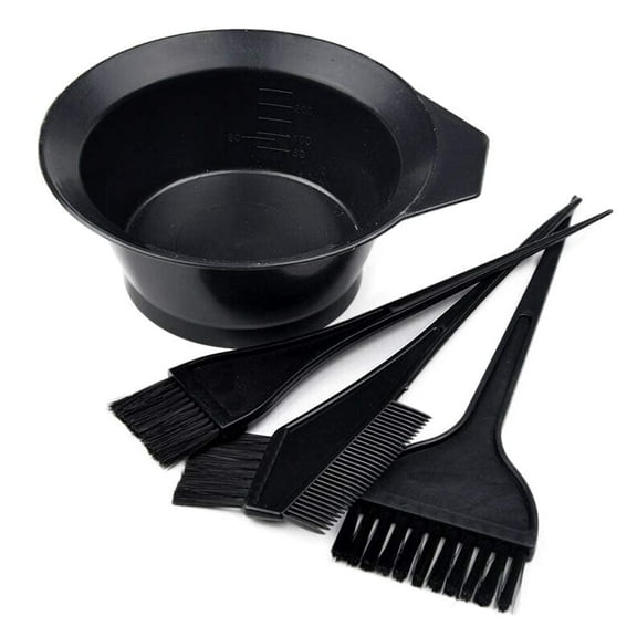 Hair Dye Color Brush and Bowl Set, 4Pcs Color Bowl Brushes Tool Mixing Bowl Kit Tint Comb for Hair Tint Dying Coloring Applicator