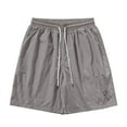 thumbnail image 1 of Men's 5" Inseam Mesh Running Shorts - Quick-Dry, Split Side, Drawstring Waist, Athletic Workout, 1 of 4