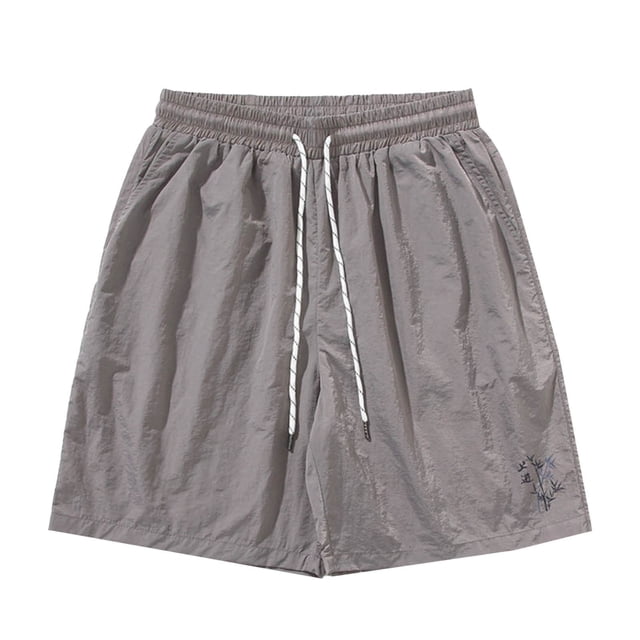 Men's 5" Inseam Mesh Running Shorts - Quick-Dry, Split Side, Drawstring Waist, Athletic Workout