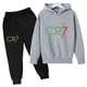 thumbnail image 3 of Conjuntos de 2 piezas de ropa para bebés y niños Cr7, sudaderas con capucha y pantalones, chándal deportivo, 3 of 5