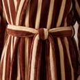 thumbnail image 4 of SHTXOZHI Flannel Sleepwear for Men Striped Bathrobe Adjustable Belt Long Robes Fleece Loungewear Winter Warm Homewear, 4 of 6