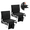 Black, variant on SPECSTAR Portable Stadium Seat for Bleachers, 2 Pack Folding Padded Cushion with Back Support, Waterproof & Lightweight Chair with Cup Holder, 350lb Capacity