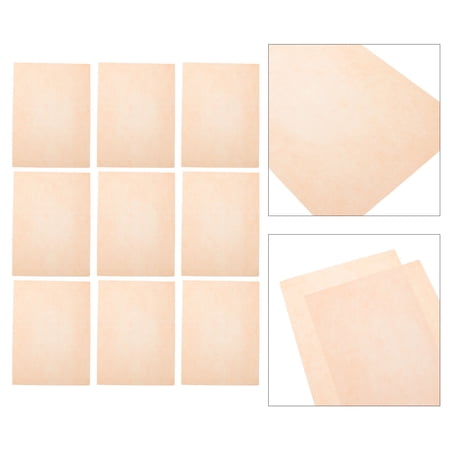 RENACLIPY 100Sheets Beige Vintage Parchment Paper Double-Sided Stationery for Certificates Invitations and Writing
