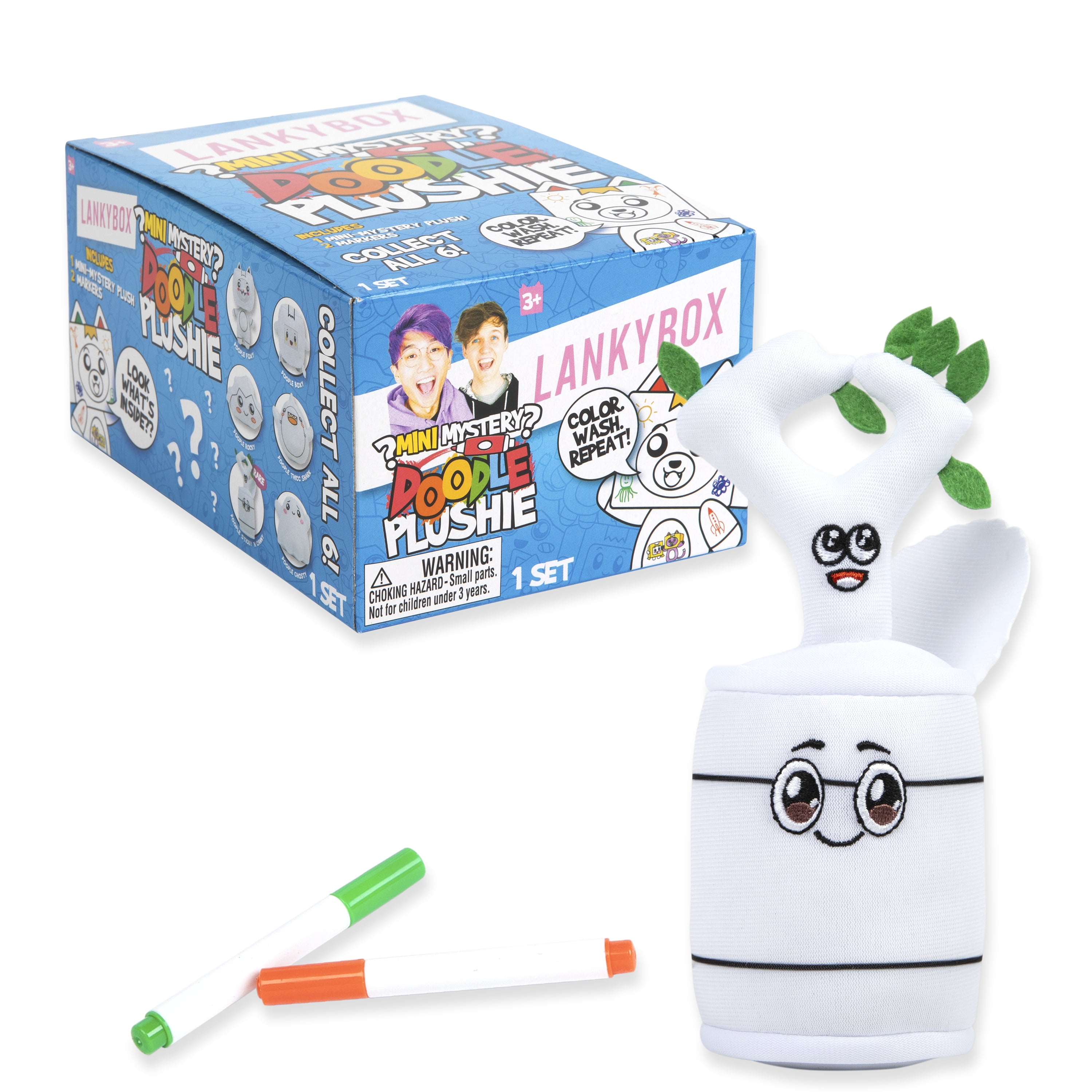 LankyBox Mystery Plush, Doodle Collection, Collectible Blind Box Mini Plush, Officially Licensed LankyBox Brand Merch