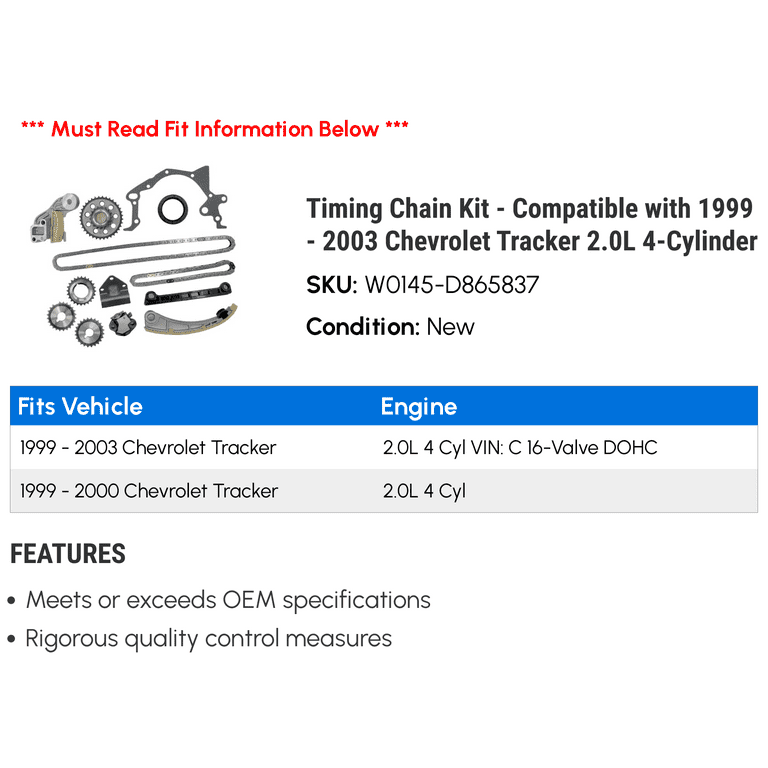 2003 Chevrolet Tracker Parts
