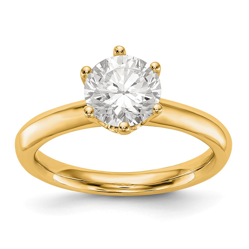 Details about   14k Yellow Gold 0.75 carat Round CZ Solitaire Engagement Wedding Ring Set 6-9 