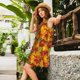 thumbnail image 2 of Fotbe Vintage maple leaf autumn Vestido de Verano sin Mangas para Mujer – Vestido Midi Línea A, Estilo Camiseta Floral, Vestido Playero Casual y Fluido, 2 of 7