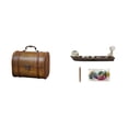 thumbnail image 1 of Estuche organizador de joyas,Organizador de joyas de madera para mujeres,hombres y niñas,Caja de almacenamiento decorativa con tapa abatible para guardar objetos pequeños.,Porta, 1 of 8