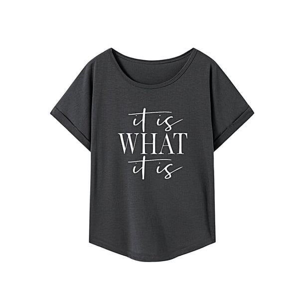 Camiseta de mujer verano cómoda suave cuello redondo camisa para ir de compras trabajo femenino SG