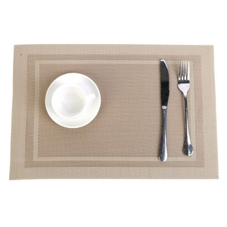

Home Kitechen Dining Non-Slip Oilproof Waterproof Dish Bowl Pad Heat Insulation Placemat Table Mat BEIGE