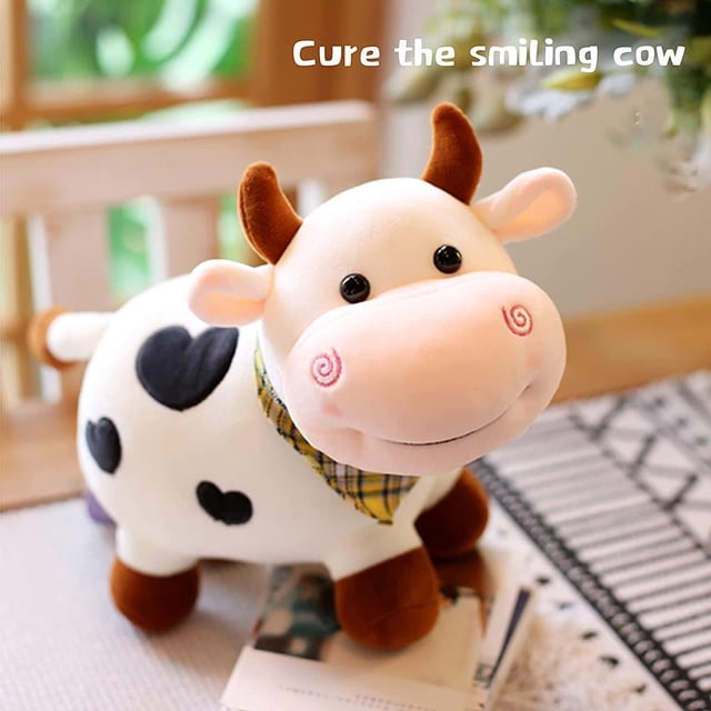 Muñeco de peluche, juguete de vaca de peluche con sonrisa, muñeco de peluche de animal, juguete de vaca de peluche con sonrisa, estándares líderes en la industria