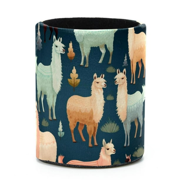 Organizador de escritorio compacto con portalápices y accesorios, diseño de alpaca.