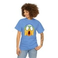 thumbnail image 3 of Scream emoji graphic t shirt smiley face t shirt Unisex Heavy Cotton Tee, 3 of 8